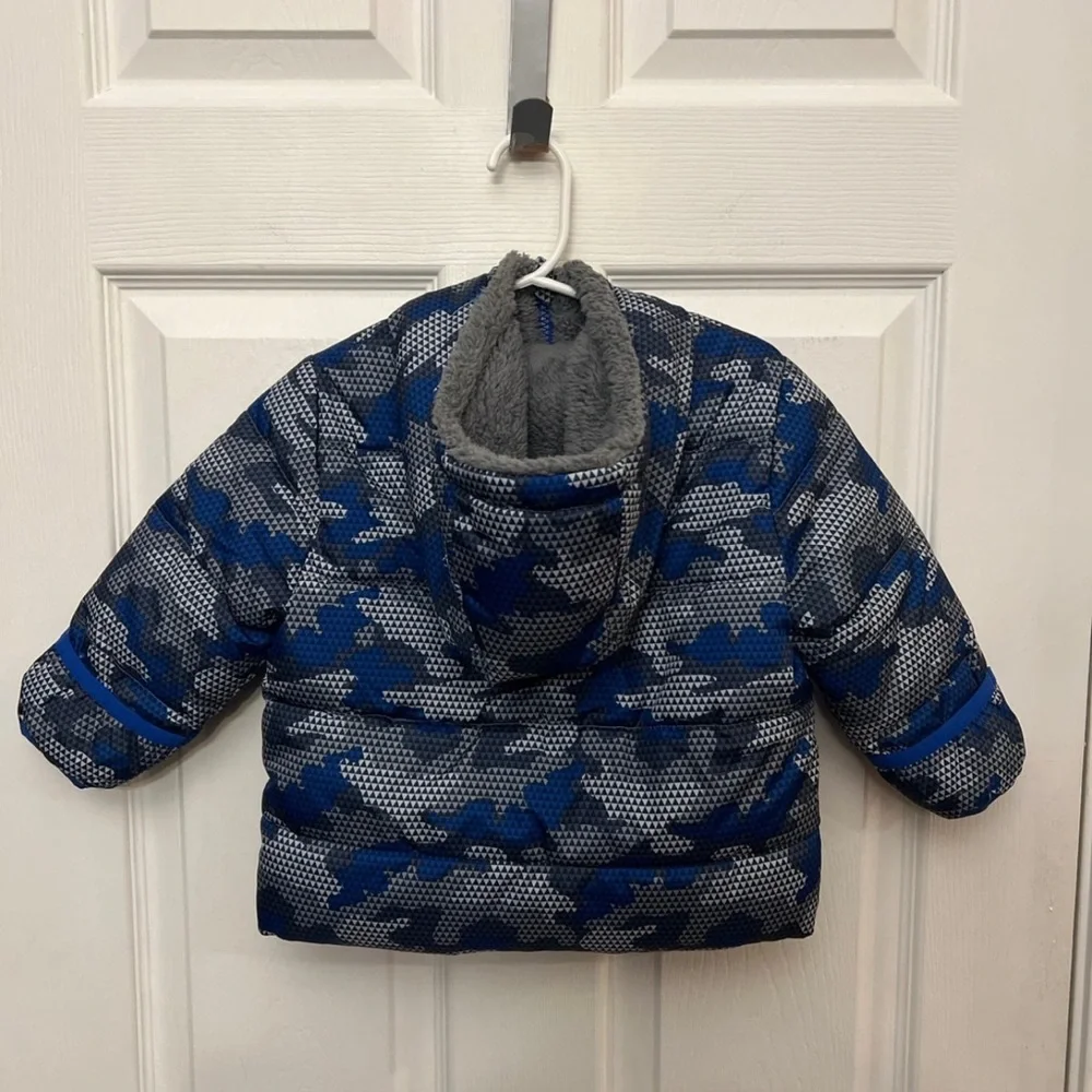 Swiss Tech Baby Toddler Boy Puffer Jacket Winter Coat Blue Camo